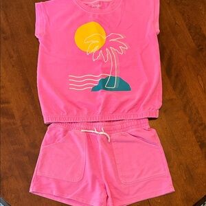 Cat & Jack Pink Tropical Kids Matching Set